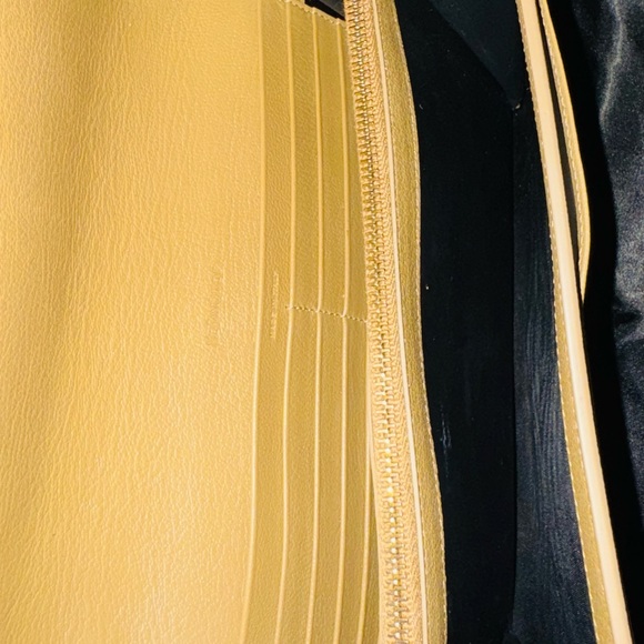 Yves Saint Laurent Khaki Belle de Jour Wallet on a Chain with Gold Chain - Picture 6 of 9